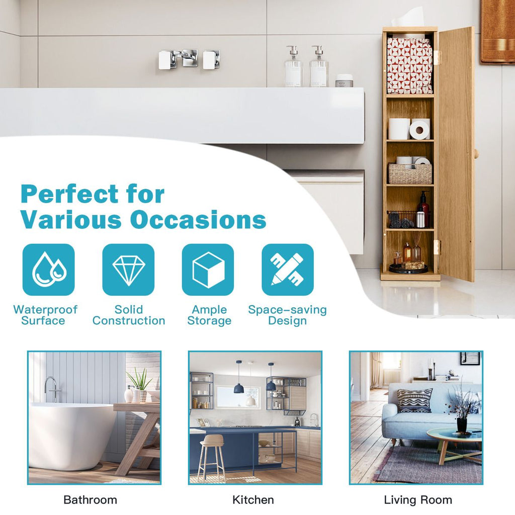 Compact Toilet Tissue Storage Tower Free Standing Toilet Paper Storage Holder