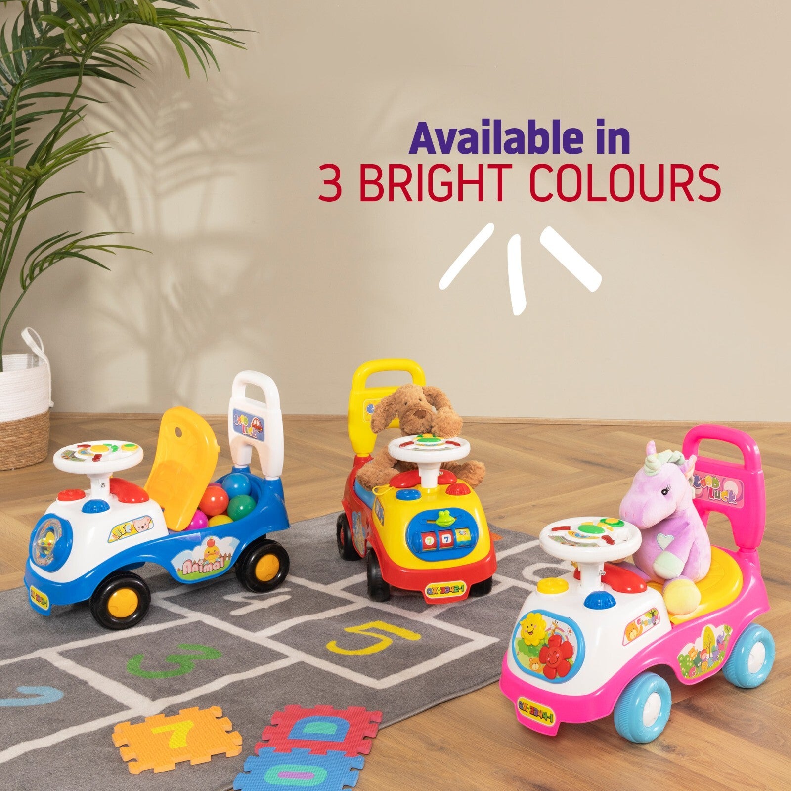 Hillington My First Ride on Buggy Car Push along Toddler Walker with Sounds