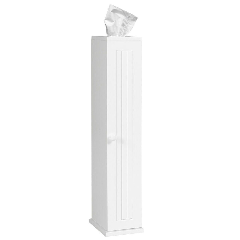 Compact Toilet Tissue Storage Tower Free Standing Toilet Paper Storage Holder