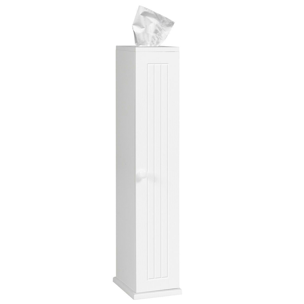 Compact Toilet Tissue Storage Tower Free Standing Toilet Paper Storage Holder