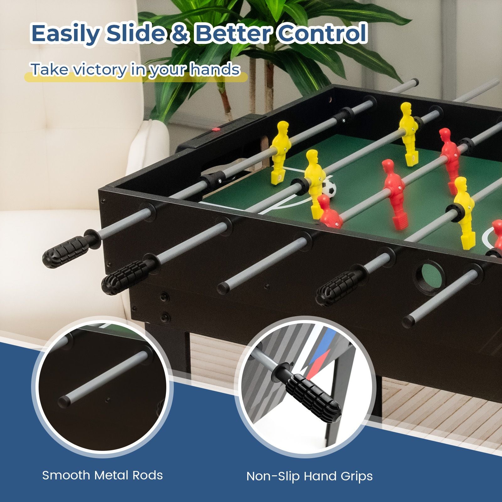 125CM 4-In-1 Multi Games Table with Accessories for Home Play Room
