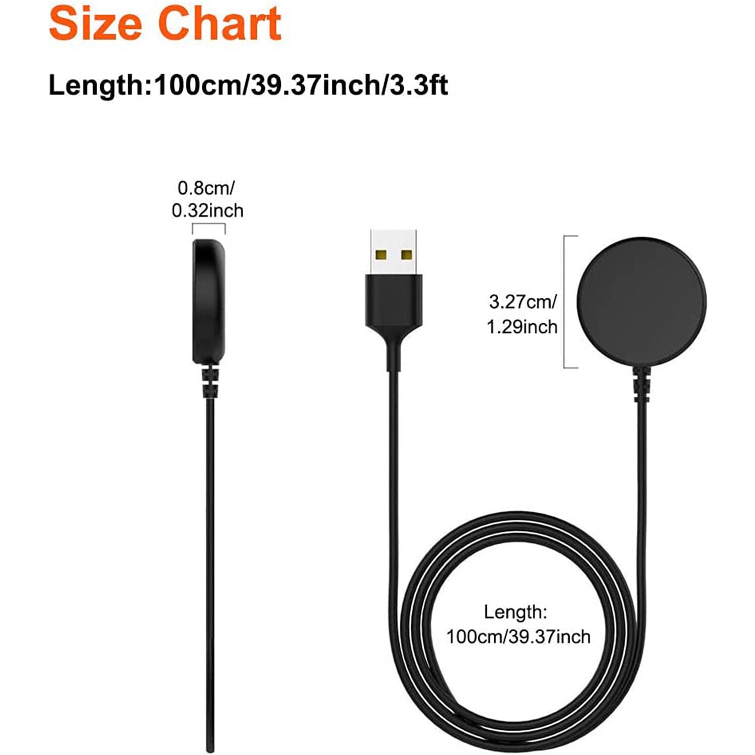 Wireless USB Cable Charger Dock for Samsung Galaxy Watch 8/7/6/5/4/3 Active 2/1