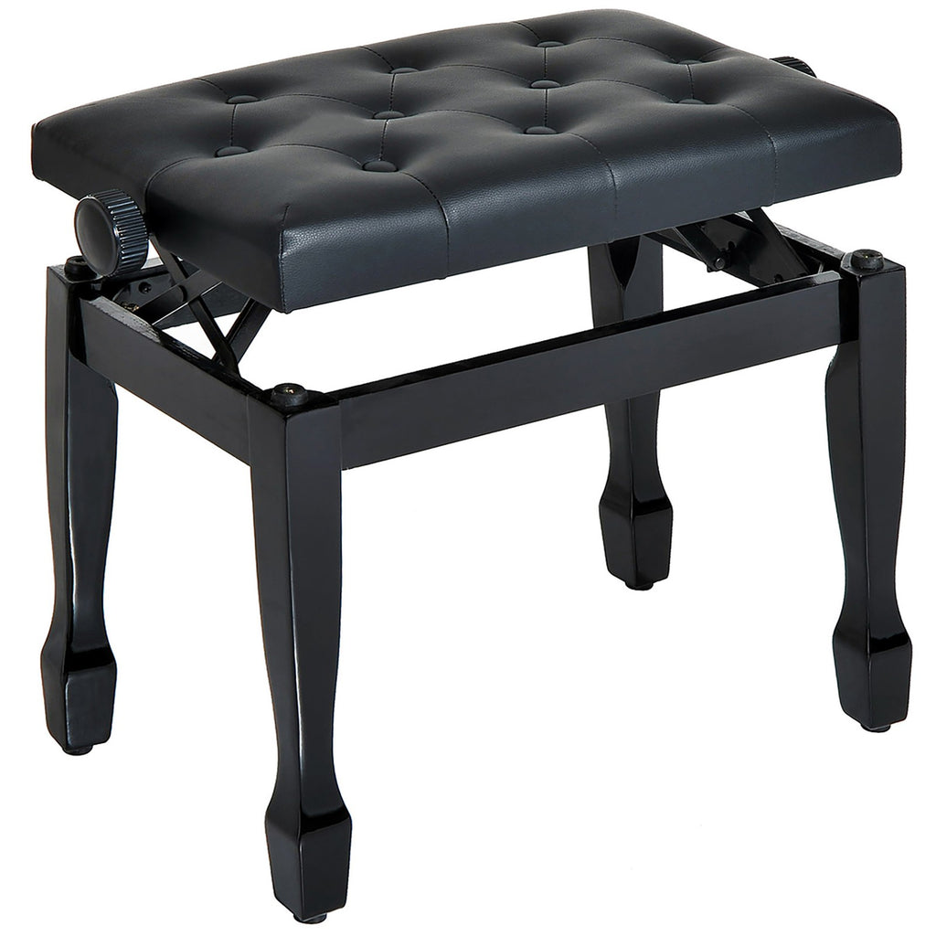 Classic Digital Keyboard Piano Bench Padded Seat Stool Solid Wooden