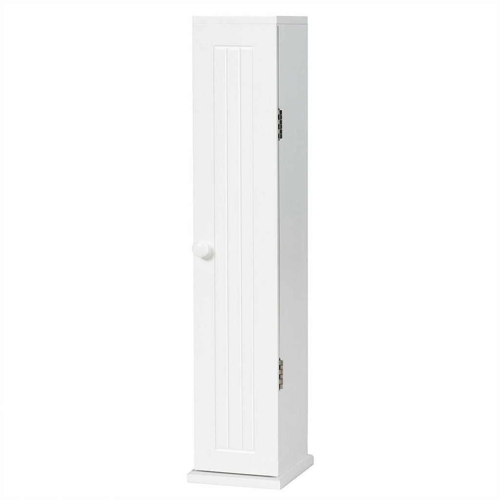 Compact Toilet Tissue Storage Tower Free Standing Toilet Paper Storage Holder