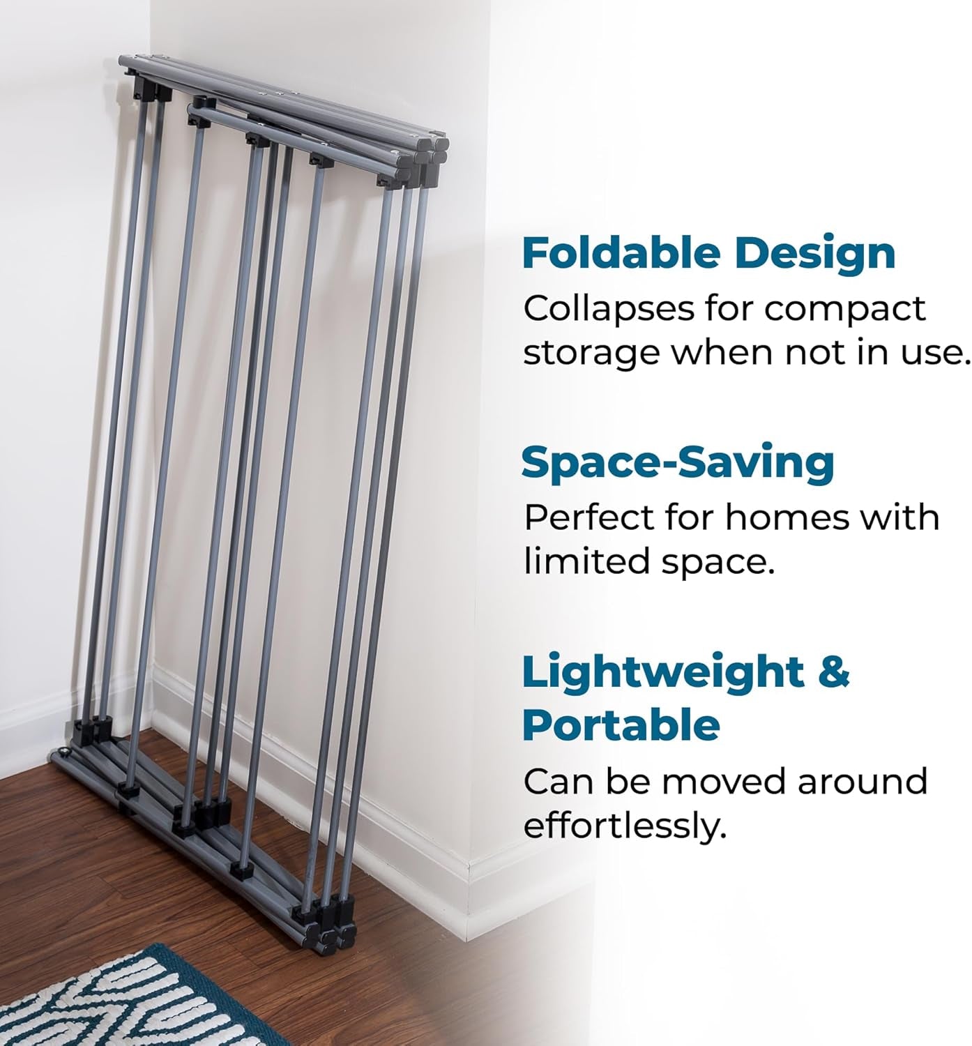 Oversize Portable Collapsible Clothes Drying Rack, Alloy Steel, Silver, 50 Lbs