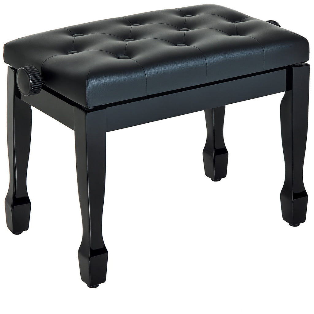 Classic Digital Keyboard Piano Bench Padded Seat Stool Solid Wooden
