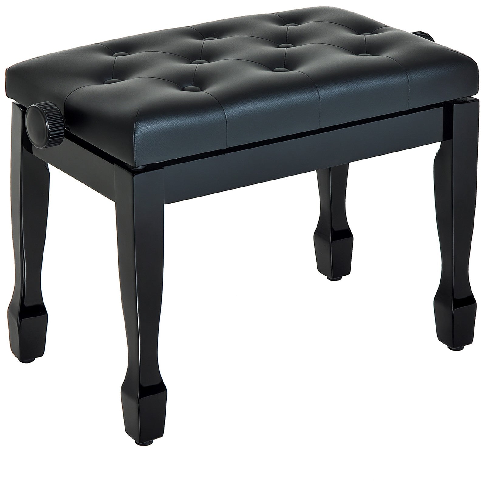 Classic Digital Keyboard Piano Bench Padded Seat Stool Solid Wooden