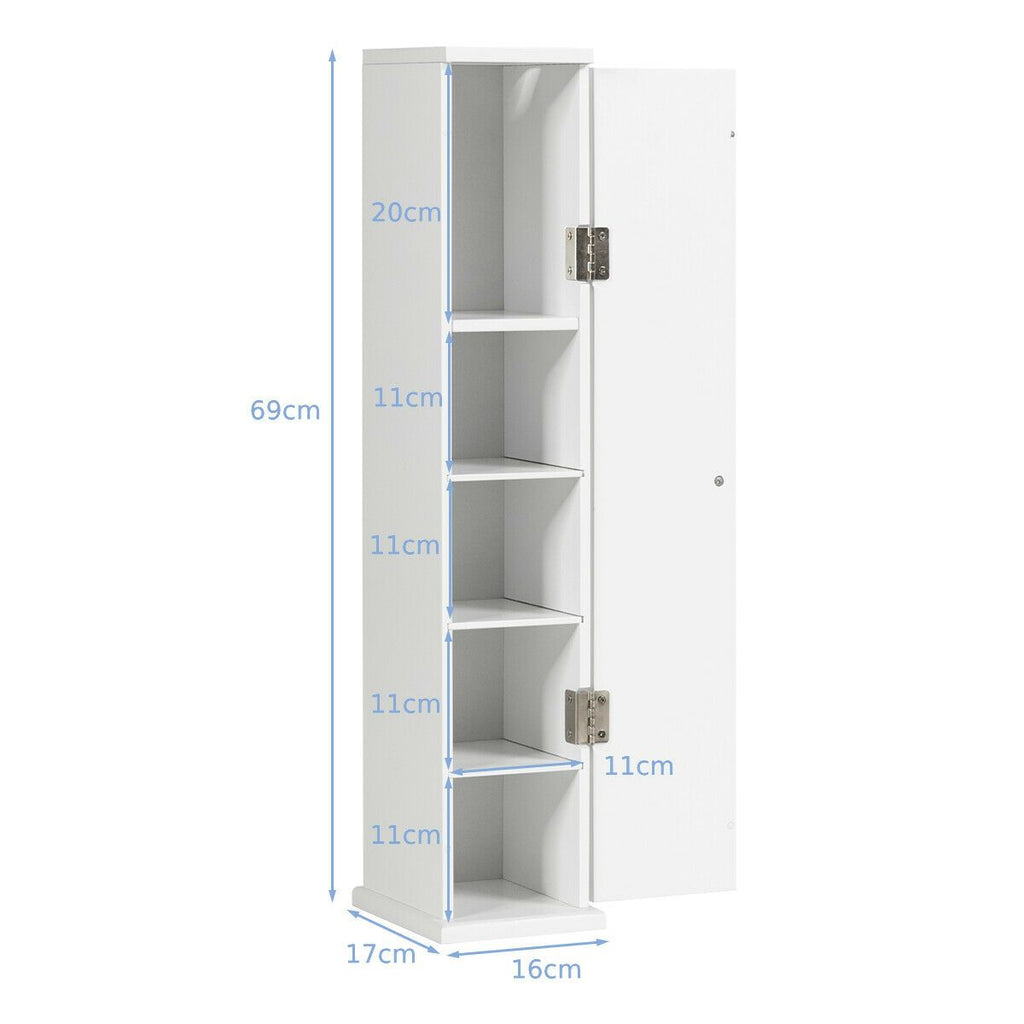 Compact Toilet Tissue Storage Tower Free Standing Toilet Paper Storage Holder