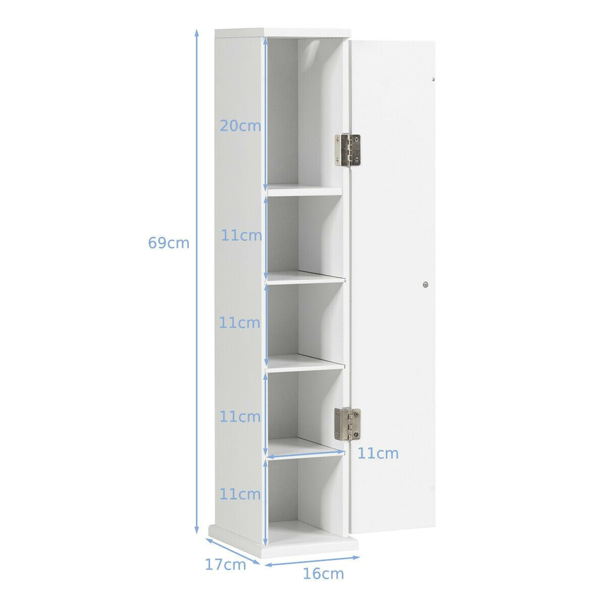 Compact Toilet Tissue Storage Tower Free Standing Toilet Paper Storage Holder