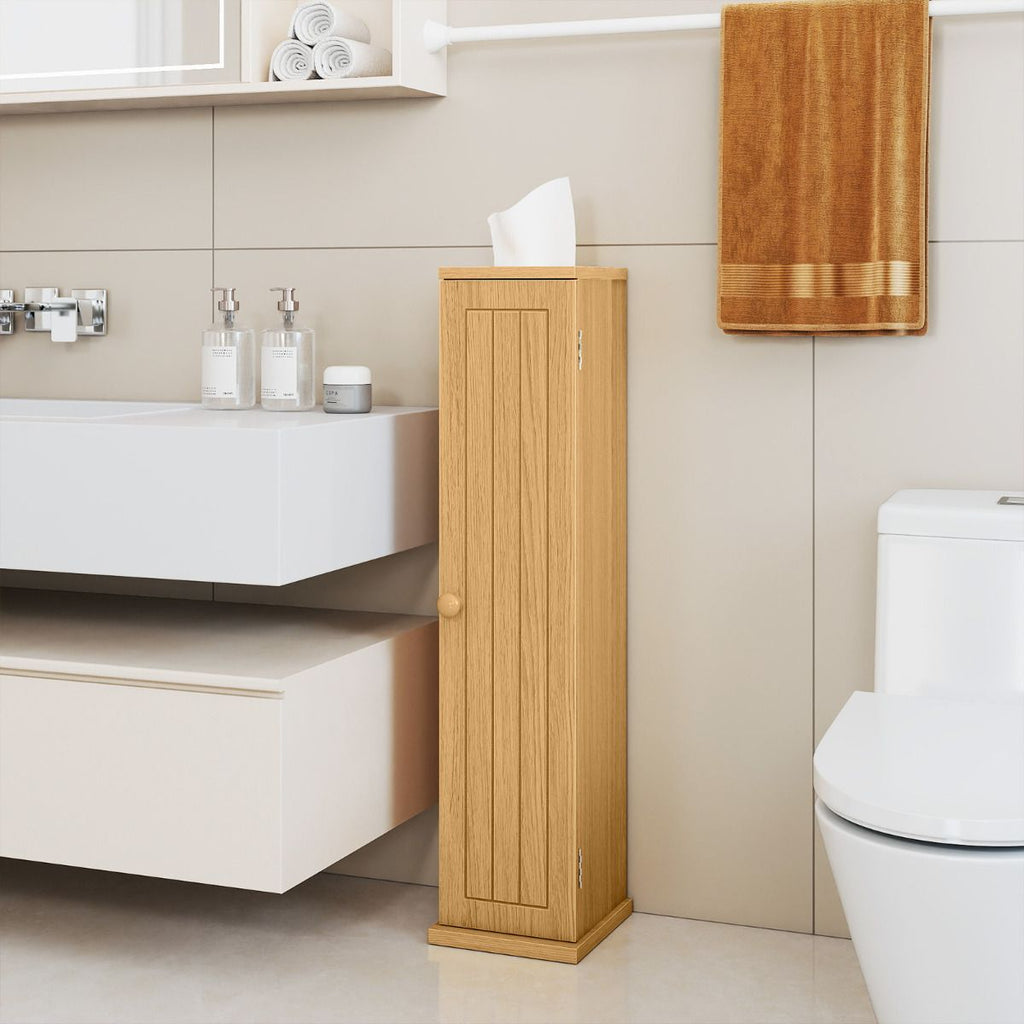 Compact Toilet Tissue Storage Tower Free Standing Toilet Paper Storage Holder