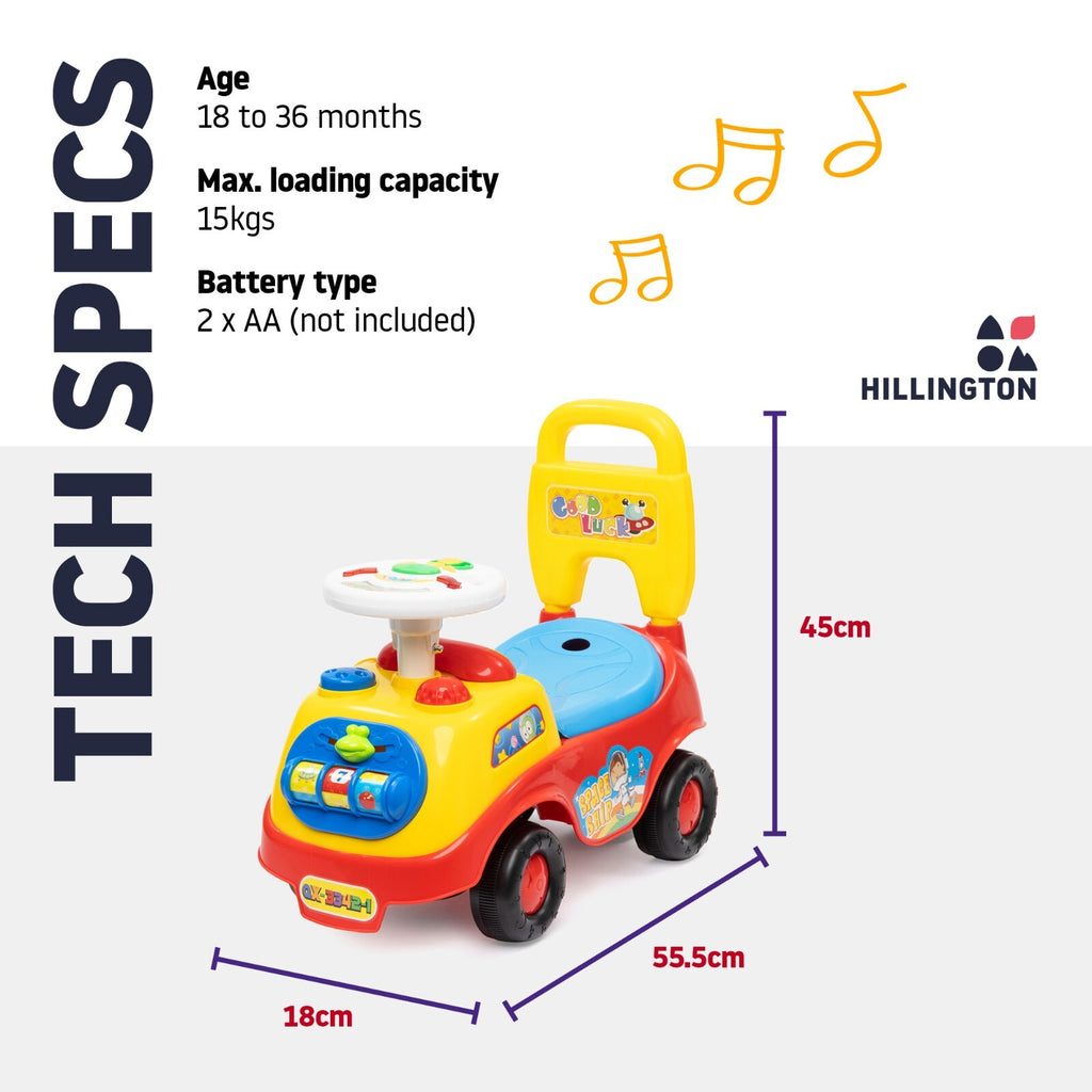 Hillington My First Ride on Buggy Car Push along Toddler Walker with Sounds