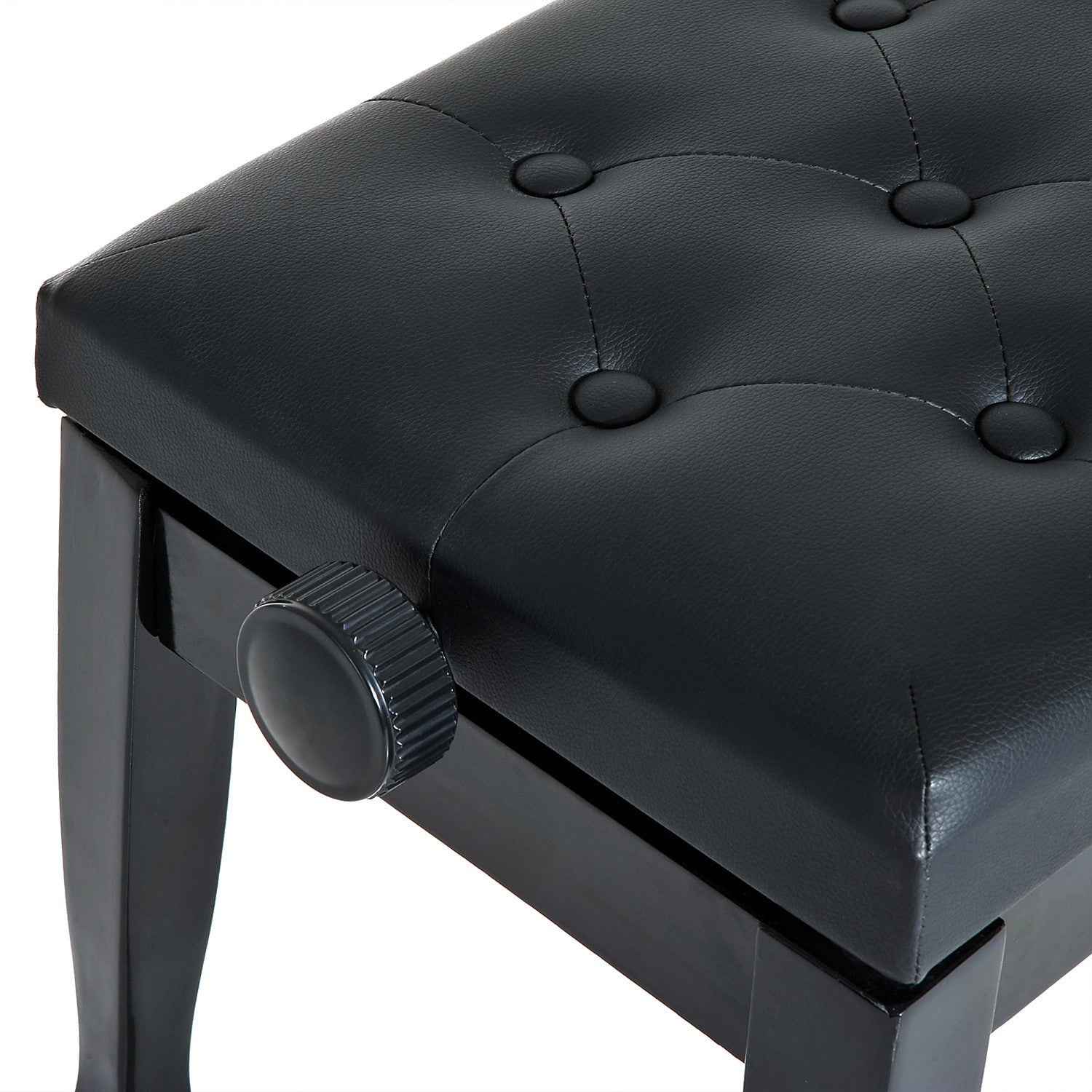 Classic Digital Keyboard Piano Bench Padded Seat Stool Solid Wooden