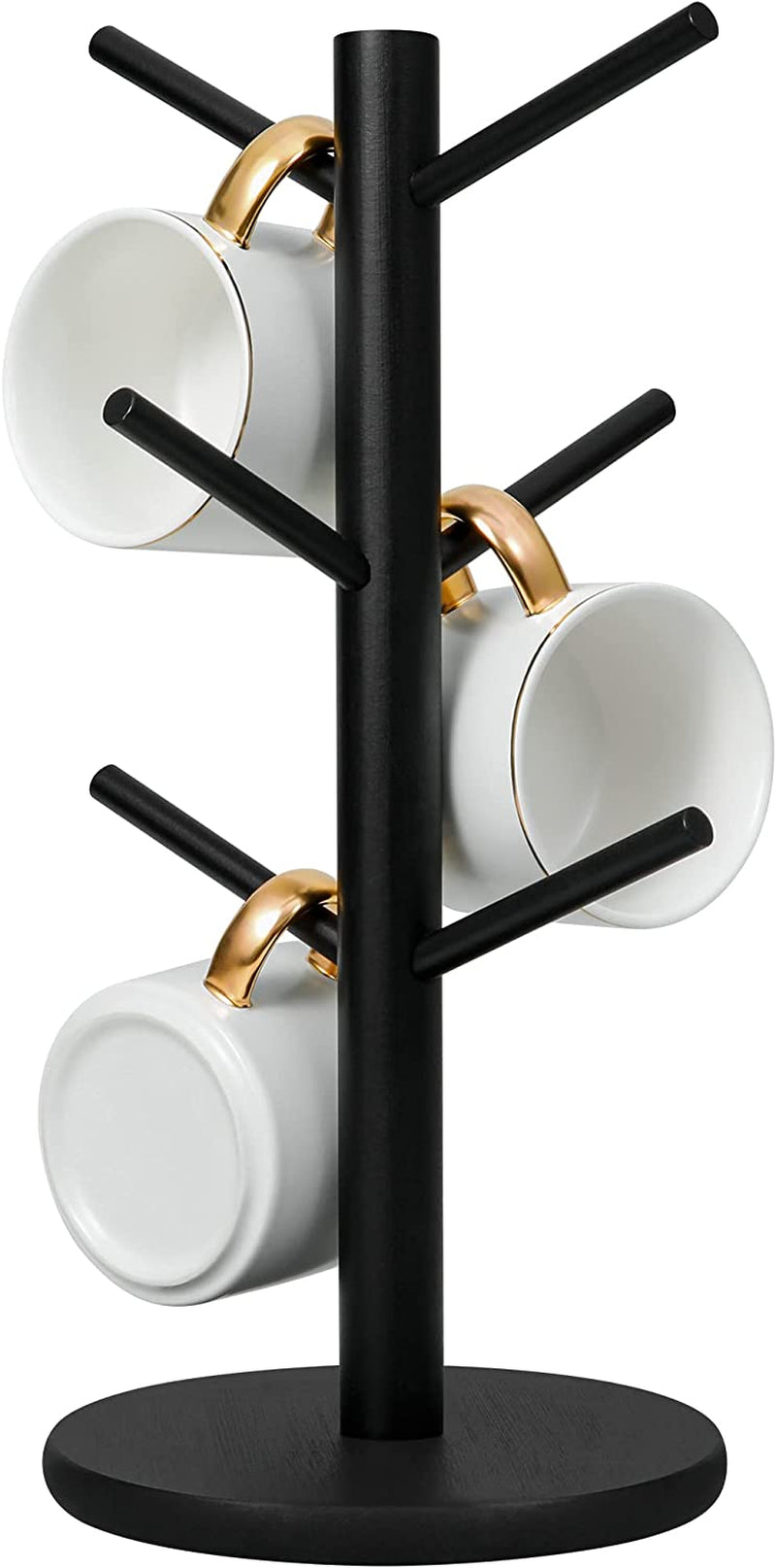 Mug Holder Tree, Coffee Cup Holder with 6 Hooks (Black)