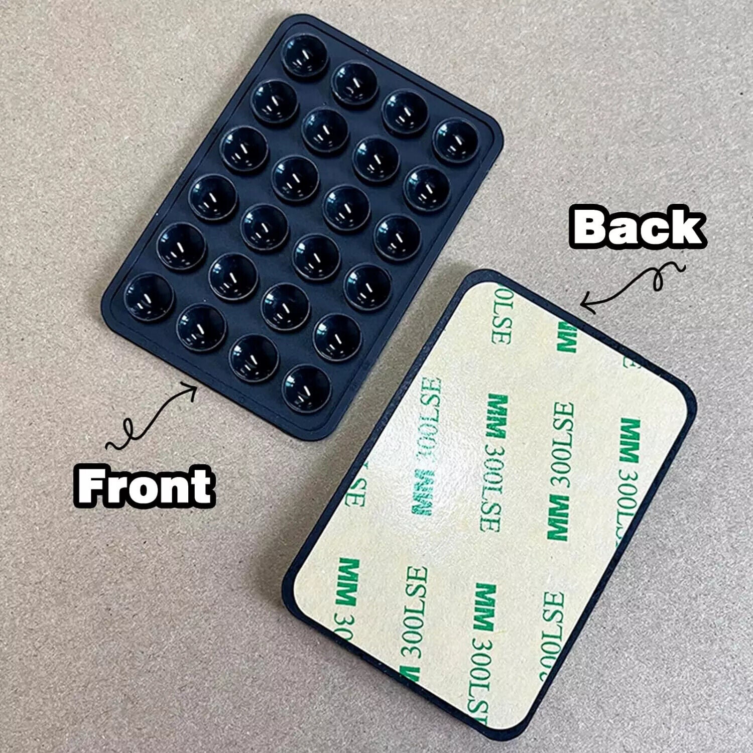 2Pc Silicon Suction Pad Mobile Phone Case Fixture Sticky Grip Band