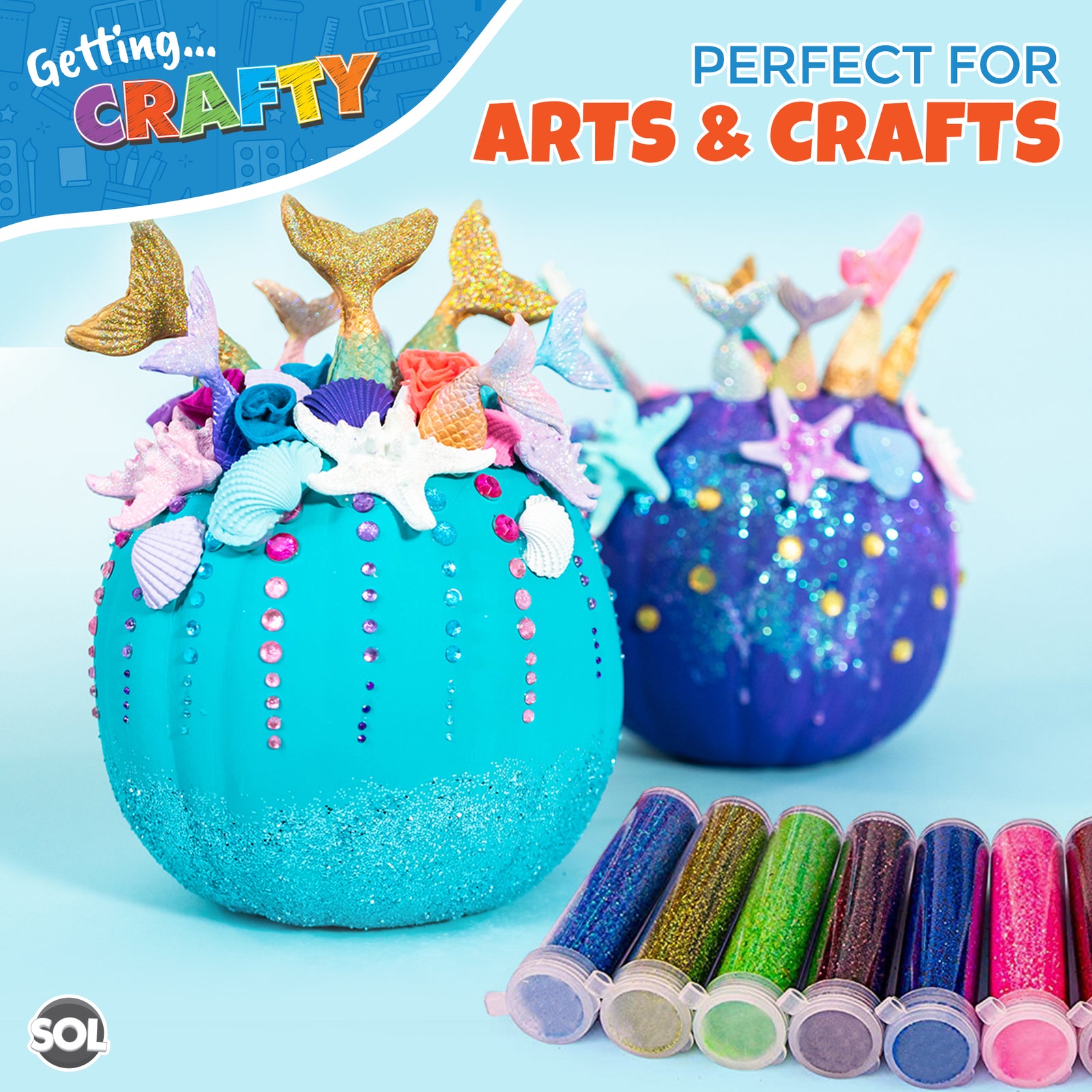 27 Glitter Tubes Assorted Colours Shaker Pots Kids Art Craft Card Making Set