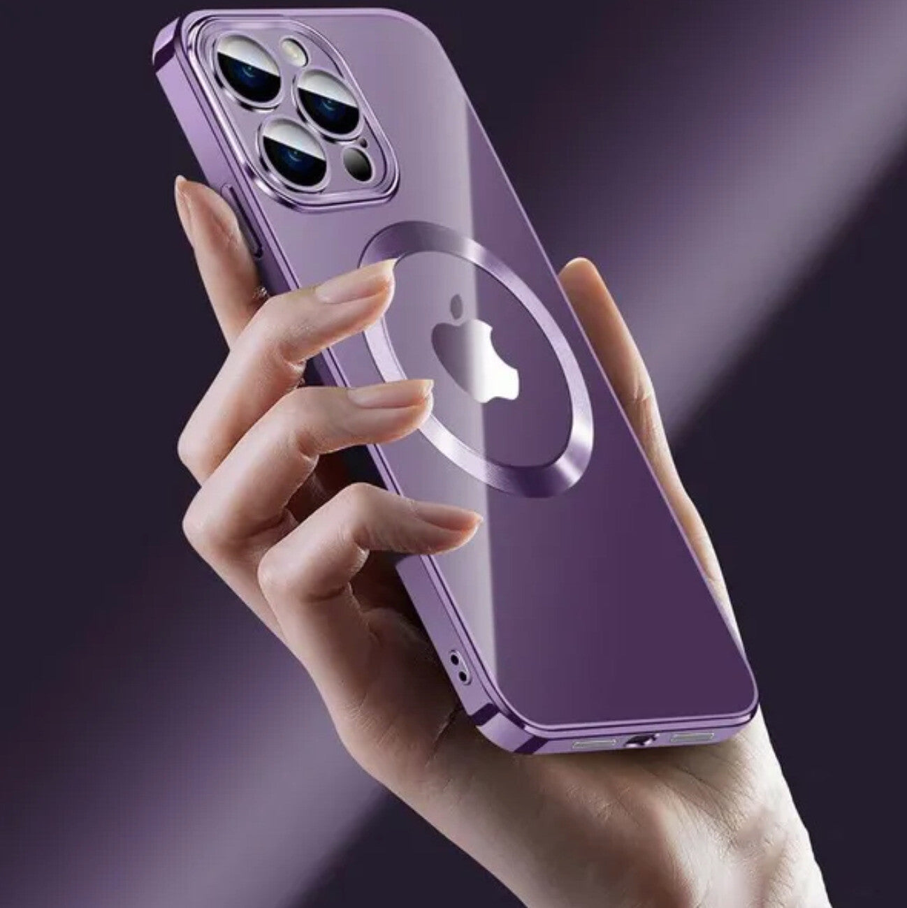 For Iphone 14 Pro Max 13 12 11 Clear Magsafe Plating Magnetic Slim Case Cover