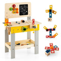 Kid’S Pretend Play Workbench Set Wooden Tool Work Bench Toy W/ Blackboard