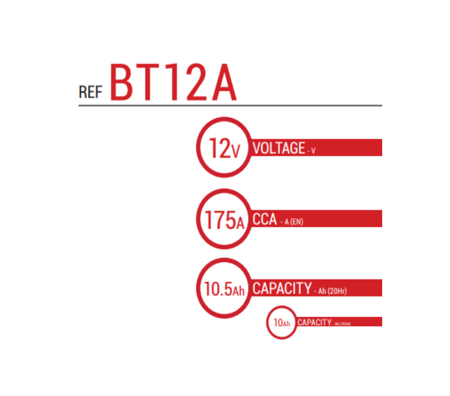 BT12A Maintenance Free SLA Factory Filled BS Battery