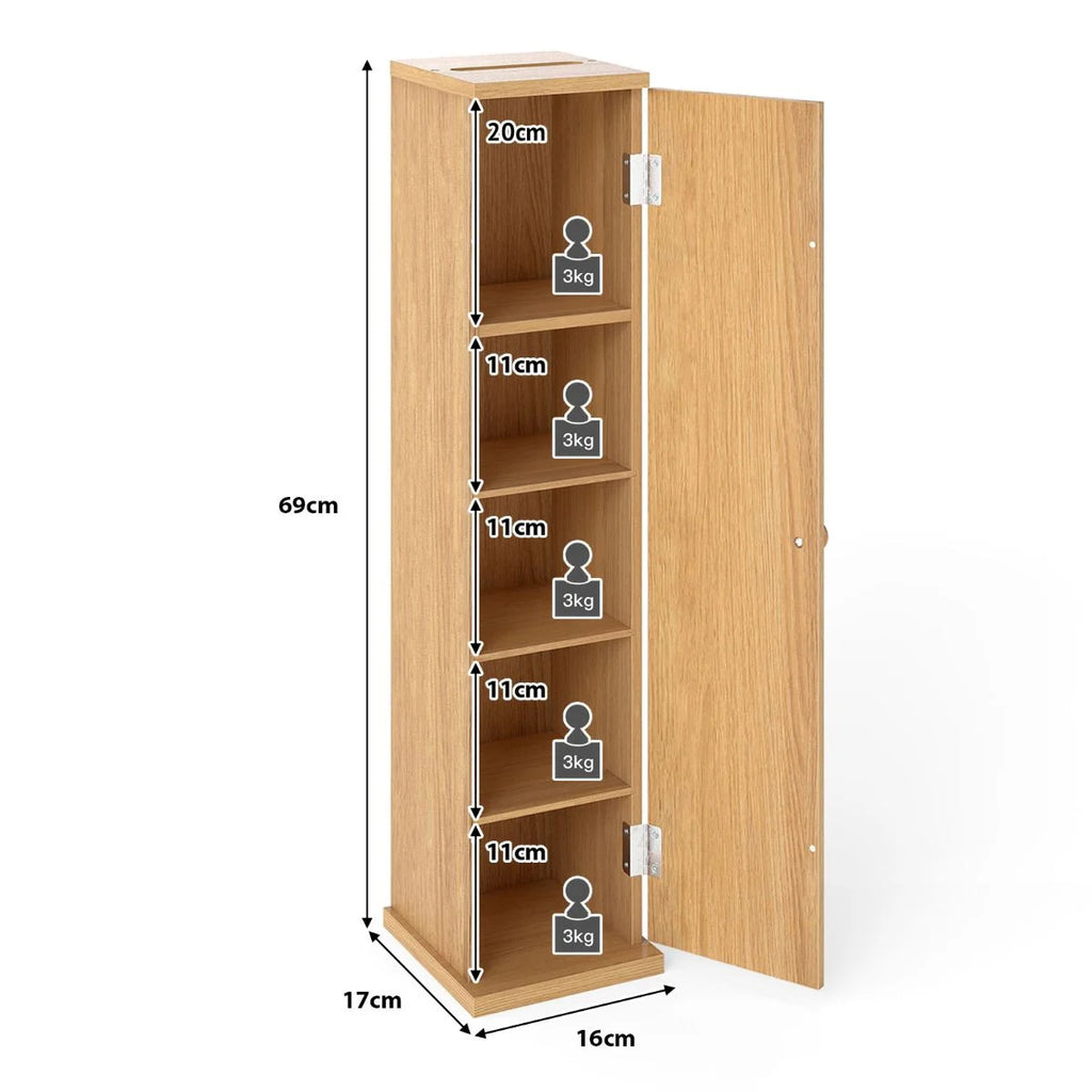 Compact Toilet Tissue Storage Tower Free Standing Toilet Paper Storage Holder