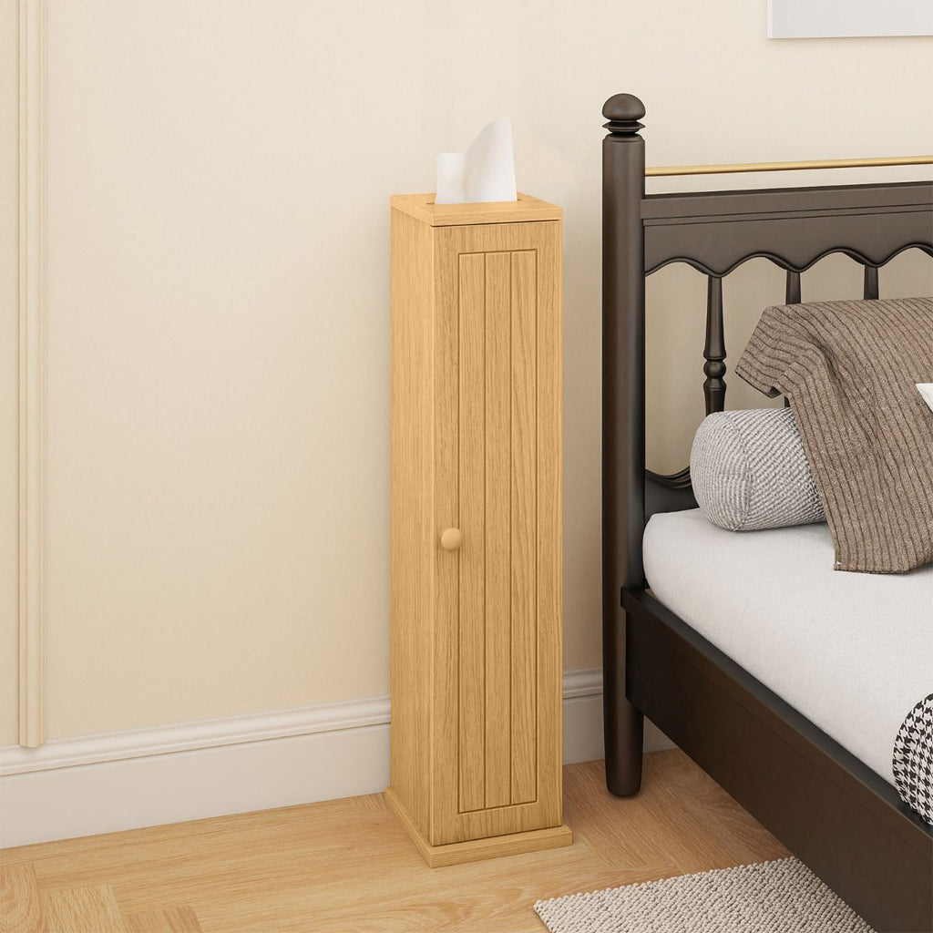 Compact Toilet Tissue Storage Tower Free Standing Toilet Paper Storage Holder